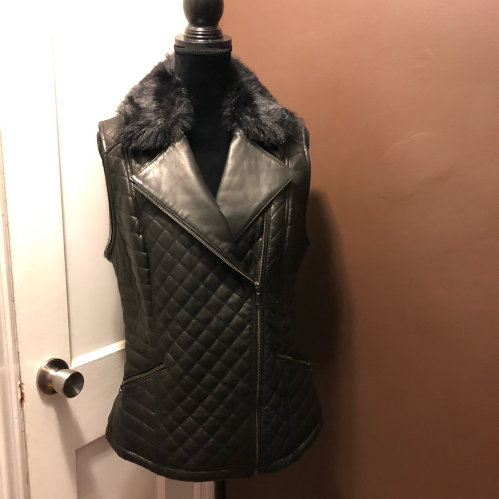 Talbots Lambskin Vest